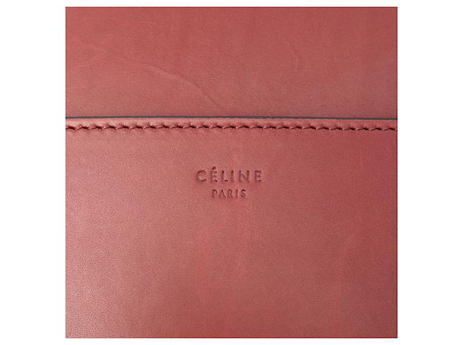Céline Borsa a secchiello Celine Red Medium in pelle Sangle Rosso Bordò - vista 5