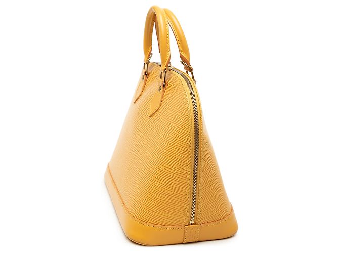 Louis Vuitton Alma PM in pelle Epi gialla Giallo - vista 2