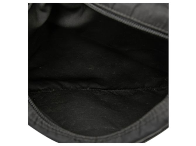 Borsa a tracolla Prada Black Tessuto Zip Top Nero - vista 4