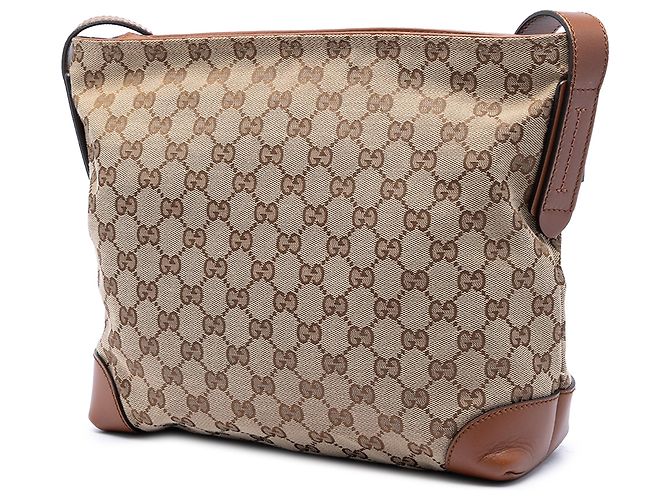 Gucci Beige GG Canvas Web Crossbody - vista 2