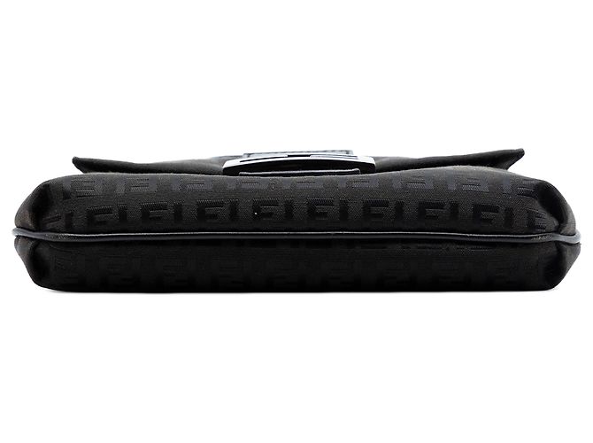 Fendi Borsa a tracolla in tela Zucchino nera Nero - vista 3