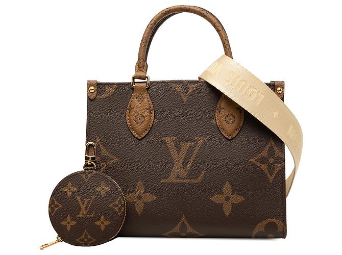 Louis Vuitton Marrone Monogram Reverse Giant OnTheGo PM - vista 7