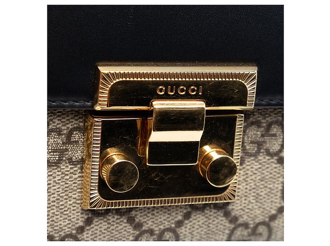 Portafoglio Gucci Beige Small GG Supreme Padlock Wallet con tracolla - vista 5