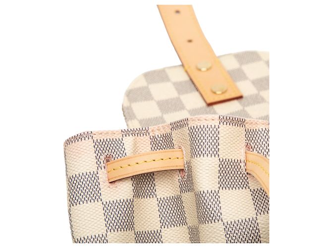Louis Vuitton Sperone BB in Damier Azur bianco - vista 8