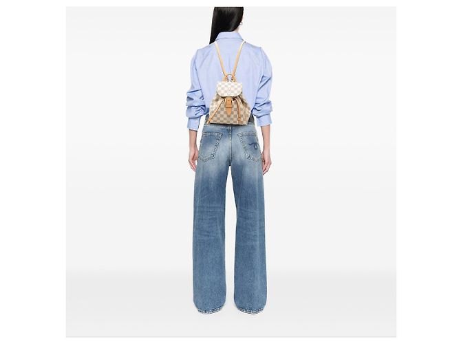 Louis Vuitton Sperone BB in Damier Azur bianco - vista 9