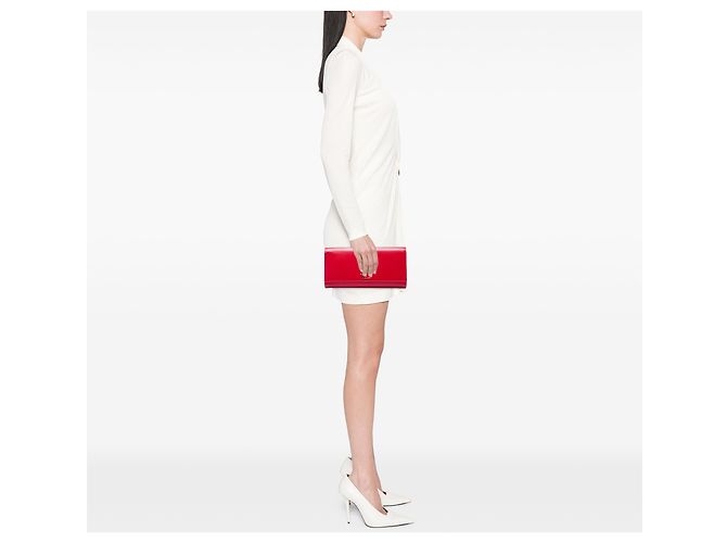 Clutch Monogram Cassandre in grain de poudre rosa Saint Laurent - vista 6