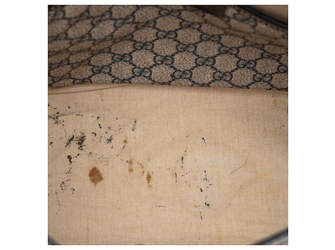 Borsa Messenger Gucci Beige GG Supreme Web - vista 4