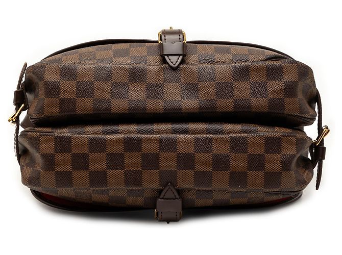 Louis Vuitton Marrone Damier Ebene Saumur 30 - vista 3