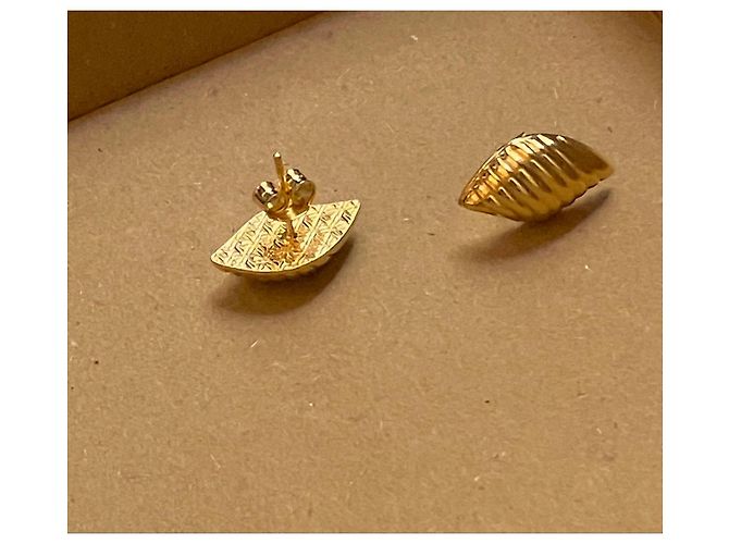 Autre Marque Orecchini a lobo in argento 925 placcato oro a forma di foglia D'oro - vista 13