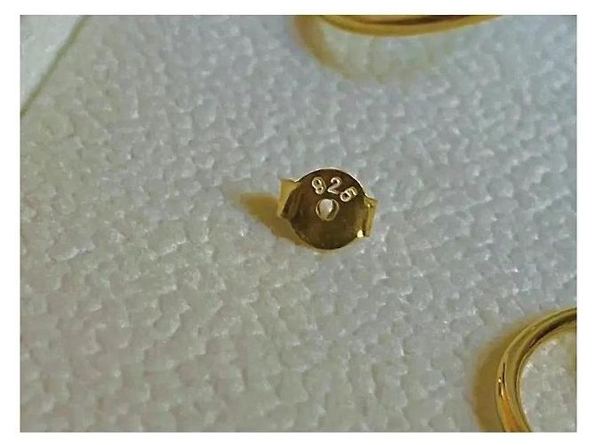 Autre Marque Orecchini a doppio cerchio placcati oro 22k D'oro - vista 6