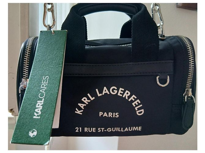 Borsa a tracolla Karl Lagerfeld Paris in nylon Nero - vista 3