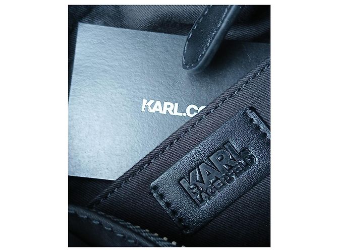 Borsa a tracolla Karl Lagerfeld Paris in nylon Nero - vista 5