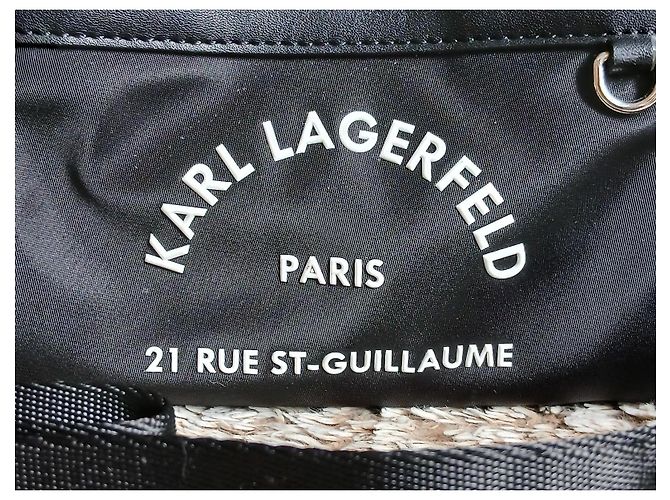 Borsa a tracolla Karl Lagerfeld Paris in nylon Nero - vista 8