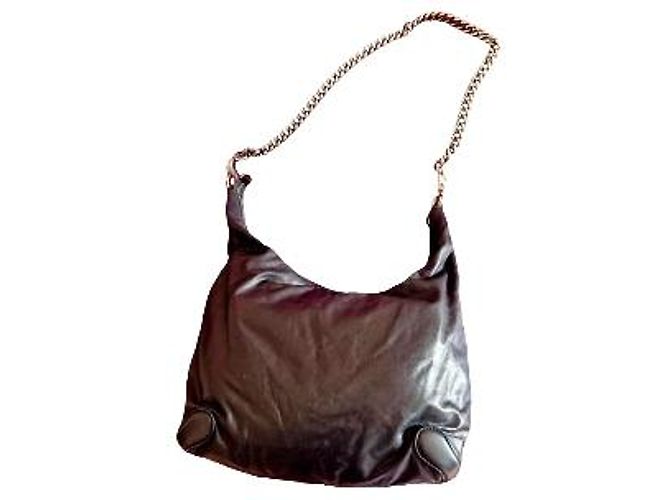 Borsa a spalla Gucci Britt Medium Hobo in pelle nera Nero - vista 14
