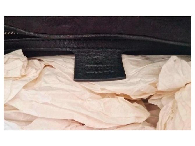 Borsa a spalla Gucci Britt Medium Hobo in pelle nera Nero - vista 4