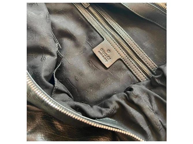 Borsa a spalla Gucci Britt Medium Hobo in pelle nera Nero - vista 6