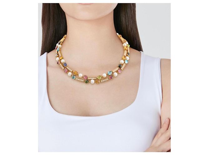 Bulgari Collana Bvlgari Allegra con Pietre Preziose e Perle D'oro - vista 2
