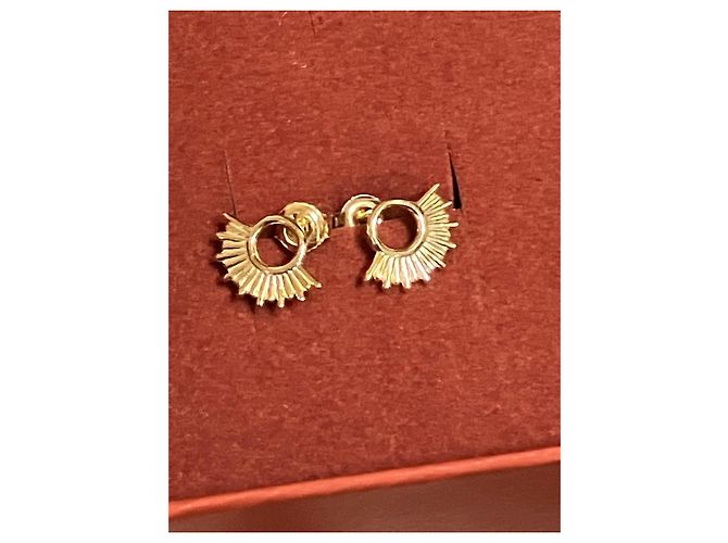 Autre Marque Orecchini a lobo Sunburst in argento placcato oro D'oro - vista 4