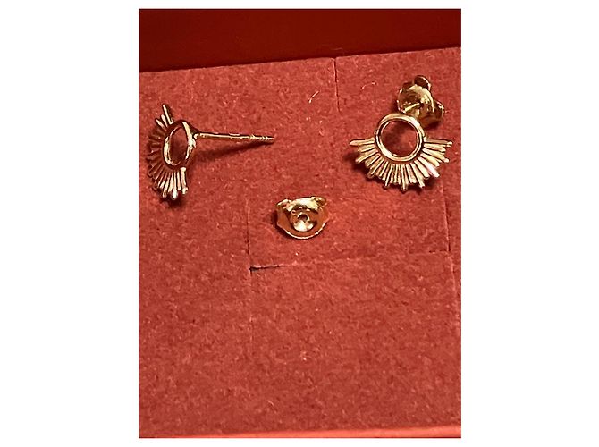 Autre Marque Orecchini a lobo Sunburst in argento placcato oro D'oro - vista 5