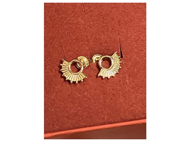 Autre Marque Orecchini a lobo Sunburst in argento placcato oro D'oro - vista 9