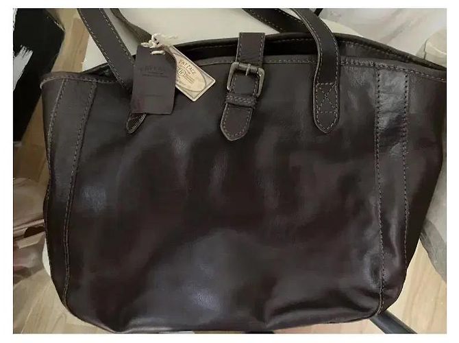 Autre Marque Borsa tote Fat Face in pelle marrone - vista 7