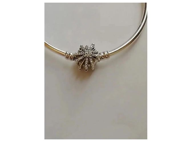 Pandora Bracciale Rigido in Argento Sterling Fiocco di Neve - vista 2