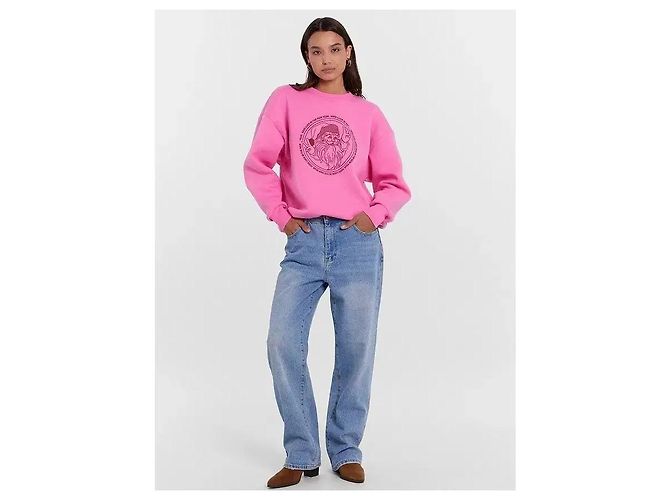 Balzac Paris Sweatshirt Rosa mit Santa-Grafik Pink - Ansicht 11