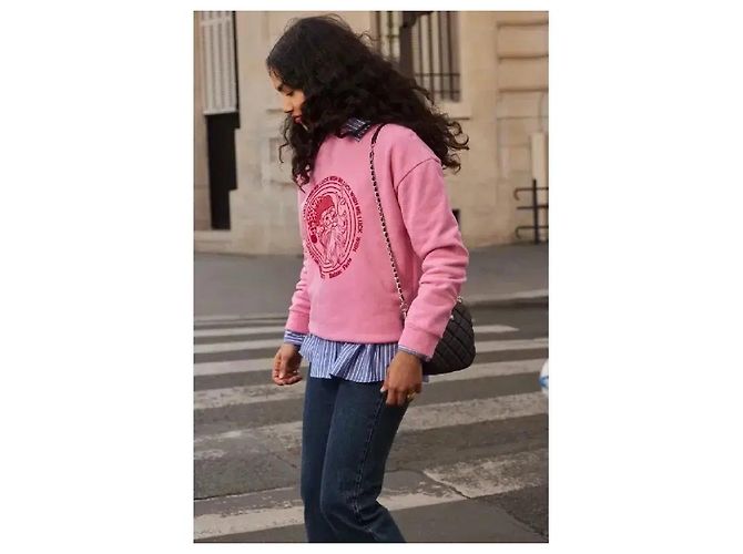 Balzac Paris Sweatshirt Rosa mit Santa-Grafik Pink - Ansicht 15