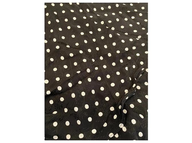 SéZane Short-saia de bolinhas com babados - Preto - vista 6