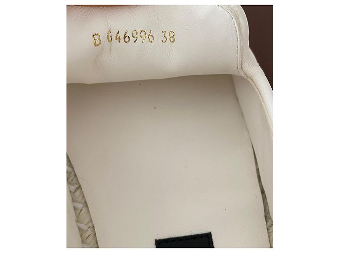 Chanel Espadrilles in pelle bianco e nero - vista 11