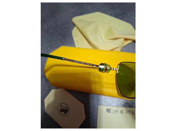 Occhiali da sole Swarovski con cristalli - Oro e Verde D'oro - vista 6
