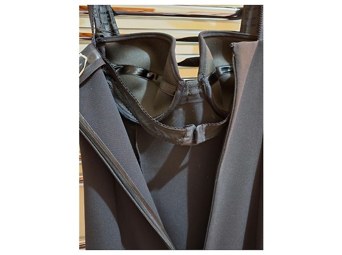 Elisabetta Franchi schwarzes Midikleid mit Schleife - Ansicht 2