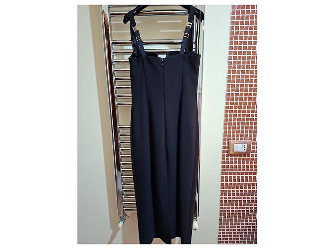 Elisabetta Franchi schwarzes Midikleid mit Schleife - Ansicht 7