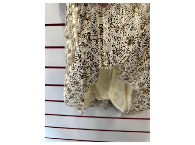 Autre Marque Vestido de verano estampado Sarah John Castaño Blanco Púrpura - vista 5