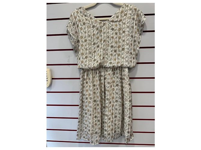 Autre Marque Vestido de verano estampado Sarah John Castaño Blanco Púrpura - vista 6