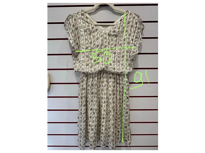 Autre Marque Vestido de verano estampado Sarah John Castaño Blanco Púrpura - vista 7
