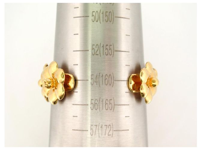 BRACCIALE VINTAGE RARO CHANEL MANCHETTE FLEURS METAL DORE 16 GOLD BANGLE 1970's D'oro - vista 7