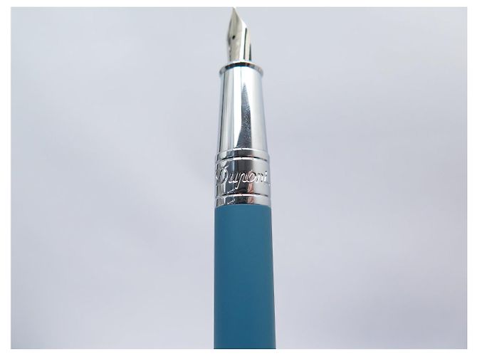St Dupont NUOVA PENNA STILOGRAFICA S.T. DUPONT D-INITIAL IN OTTONE BLU TURCHESE - vista 7