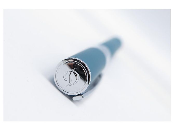 St Dupont NUOVA PENNA STILOGRAFICA S.T. DUPONT D-INITIAL IN OTTONE BLU TURCHESE - vista 8
