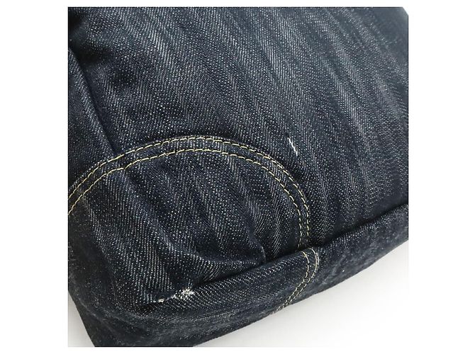 Borsa a tracolla Chanel Denim Coco Mark Blu - vista 3