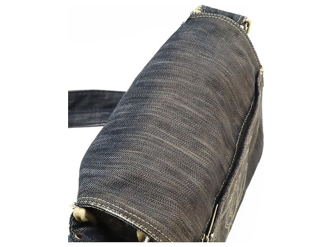 Borsa a tracolla Chanel Denim Coco Mark Blu - vista 6