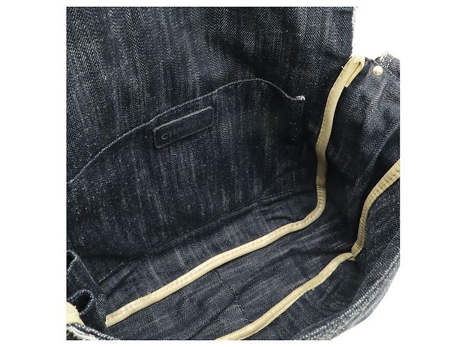 Borsa a tracolla Chanel Denim Coco Mark Blu - vista 8