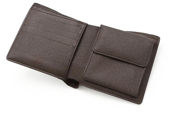 Portafoglio Marco in Damier Canvas Louis Vuitton Marrone - vista 5
