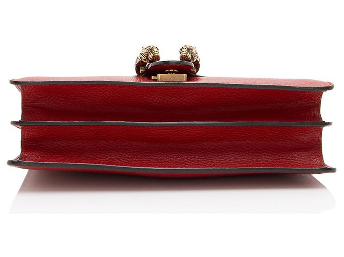 Borsa a tracolla Dionysus Medium in pelle e cristalli Gucci Rosso - vista 4
