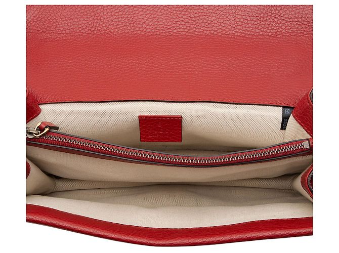 Borsa a tracolla Dionysus Medium in pelle e cristalli Gucci Rosso - vista 7