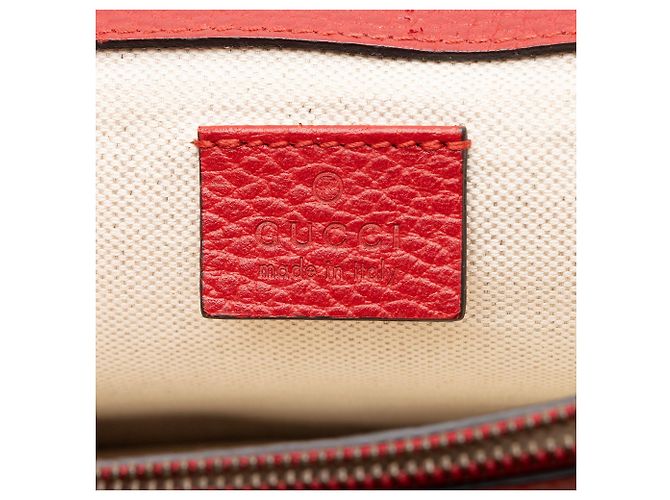 Borsa a tracolla Dionysus Medium in pelle e cristalli Gucci Rosso - vista 8