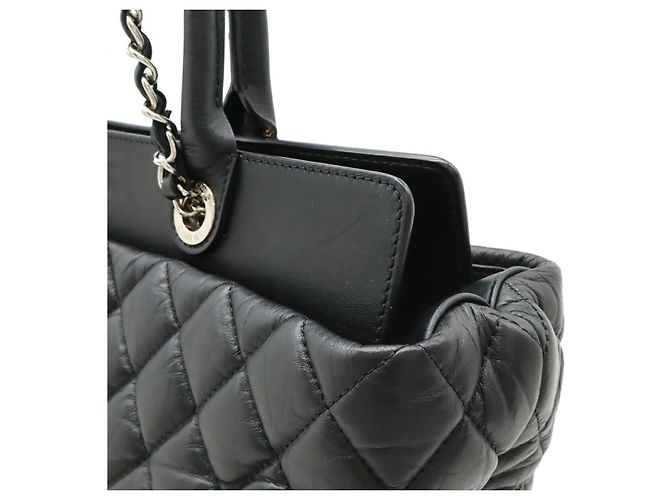 Borsa Tote Chanel Matelasse Coco Mark Nero - vista 8