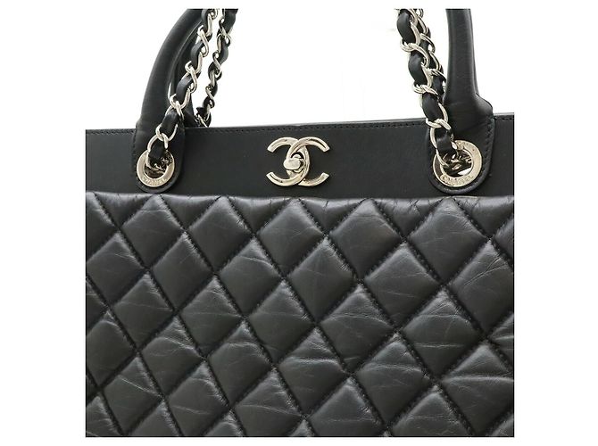 Borsa Tote Chanel Matelasse Coco Mark Nero - vista 9