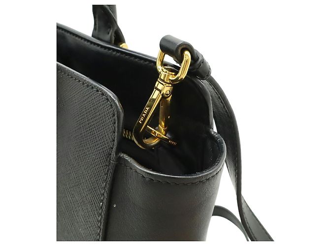Borsa 2WAY in pelle Saffiano Prada Nero - vista 6