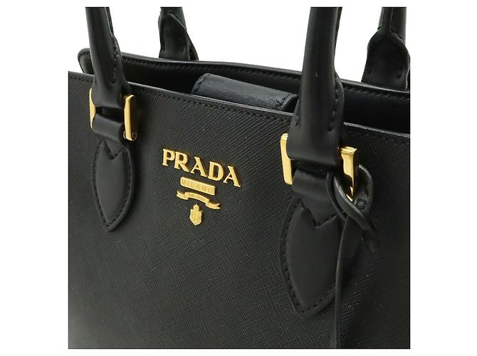 Borsa 2WAY in pelle Saffiano Prada Nero - vista 8